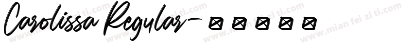Carolissa Regular字体转换
